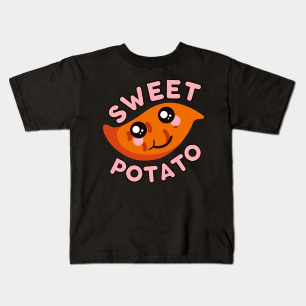 Kawaii Sweet Potato Kids T-Shirt by Caregiverology